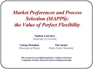 Market selection matrix