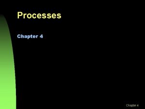 Processes Chapter 4 1 Chapter 4 Processes Multiprogramming