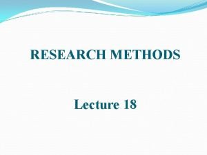 Criteria for good measurement Criteria for good measurement