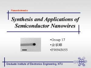 Nanoelectronics Nanoelectronics