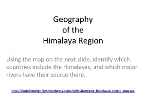Geographical map of himalayas