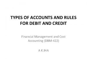 3 types of accounts