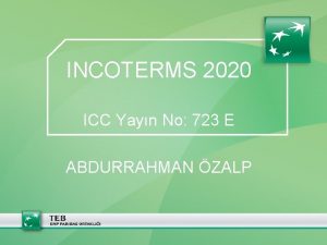 Abdurrahman özalp incoterms 2020