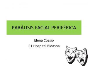 Paralisis facial central