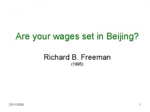 Are your wages set in beijing