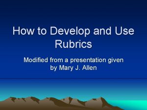 Analytic rubric for powerpoint presentation