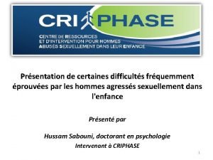 Prsentation de certaines difficults frquemment prouves par les