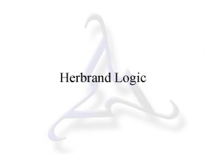 Herbrand Logic Syntax Components of Syntax Words a