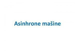 Asinhrone masine