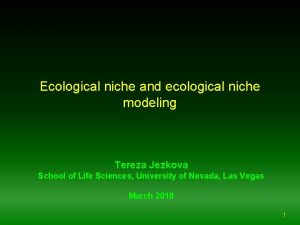 Fundamental and realized niche