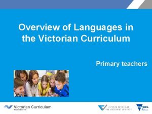 Victorian curriculum languages