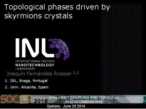 Topological phases driven by skyrmions crystals Joaqun Fernndez