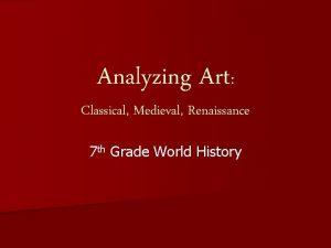 Classical medieval and renaissance art