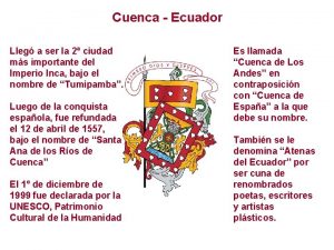 Cuenca Ecuador Lleg a ser la 2 ciudad