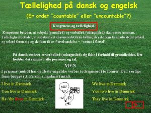 Tllelighed p dansk og engelsk Er ordet countable
