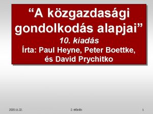 A kzgazdasgi gondolkods alapjai 10 kiads rta Paul