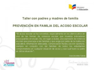 Taller con padres y madres de familia PREVENCIN