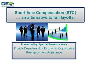 Shorttime Compensation STC an alternative to full layoffs