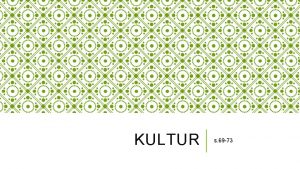 Vad är kultur