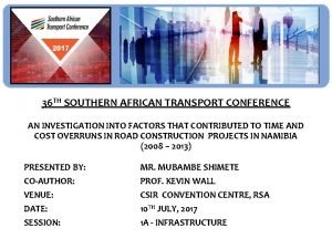 South african transport conference