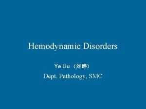 Hemodynamic disorders pathology