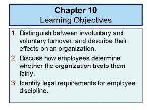 Chapter 10 Learning Objectives 1 Distinguish between involuntary