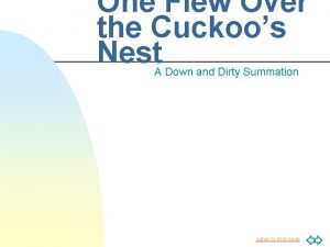 One Flew Over the Cuckoos Nest A Down