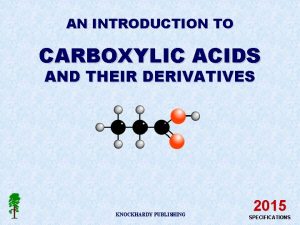 Chemical properties of carboxylic acid