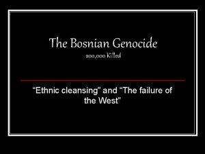 Bosnian genocide death toll