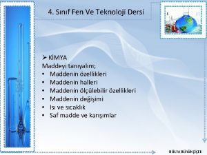 4 Snf Fen Ve Teknoloji Dersi KMYA Maddeyi