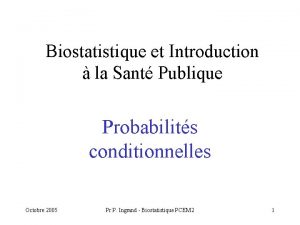 Probabilité conditionnelle