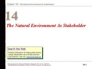 Is environment a stakeholder