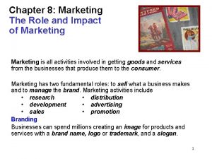 Chapter 8 marketing