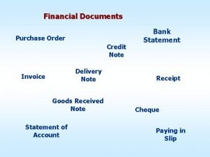 Financial documents in order