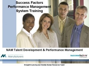 Success factor performance management system