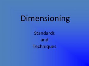 Architectural dimensioning rules