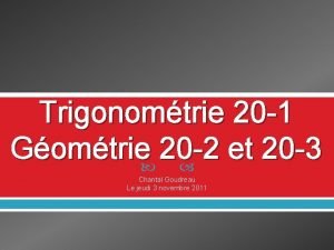 Trigonomtrie 20 1 Gomtrie 20 2 et 20