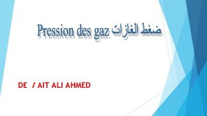 DE AIT ALI AHMED I Compression et expansion