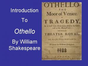Introduction to othello