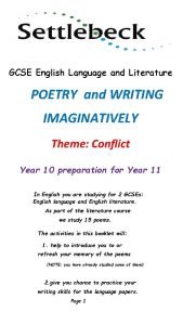 Poetic devices gcse