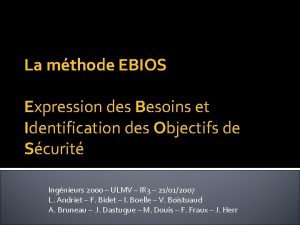 Ebios exemple