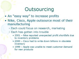 What does nike outsource