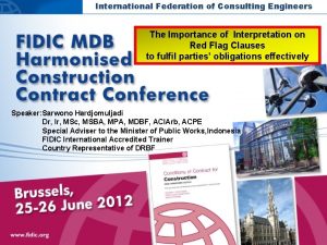 International federation of consulting engineers