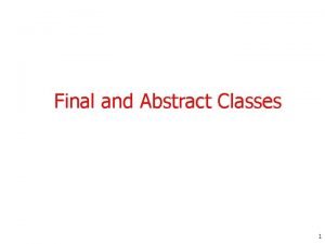 What is abstract class