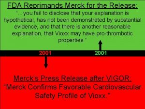FDA Reprimands Merck for the Release you fail
