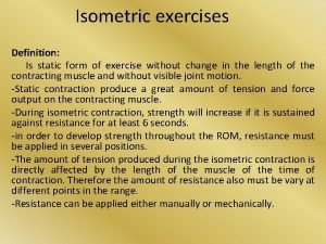 Isometric exercise def