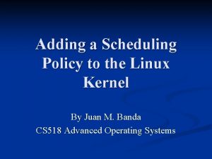 Linux scheduling policy