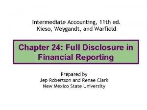 Intermediate Accounting 11 th ed Kieso Weygandt and