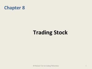 Accounting for trading stock