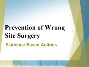 Wrong site surgery prevention